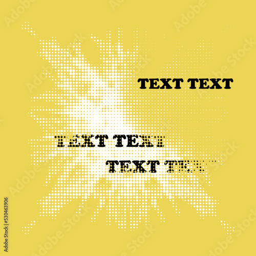 Perforated polka dot quadruple mandala outline with copy space for text. Vector. Halftone pattern. Dedicated sector. photo