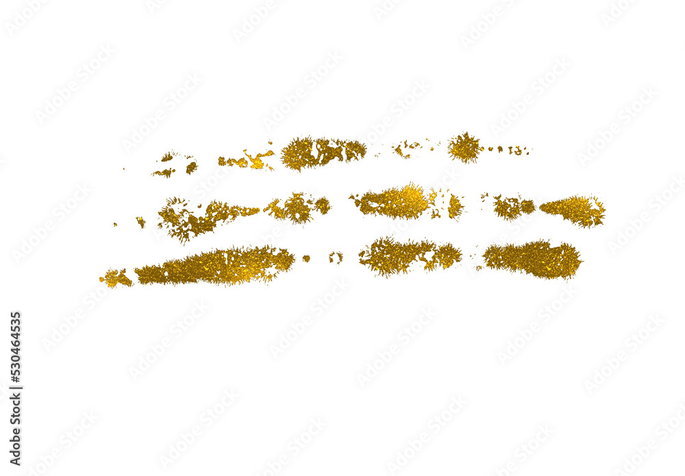 Gold glitter brush stroke