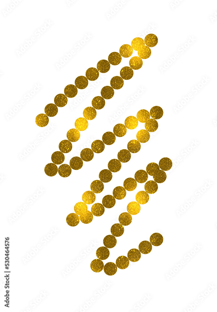 Gold glitter brush stroke