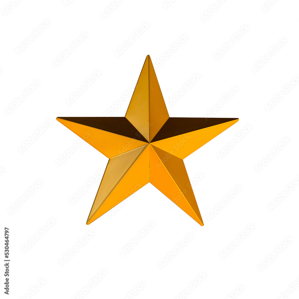 Fototapeta premium gold star isolated on white