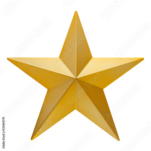 gold star isolated on white photo