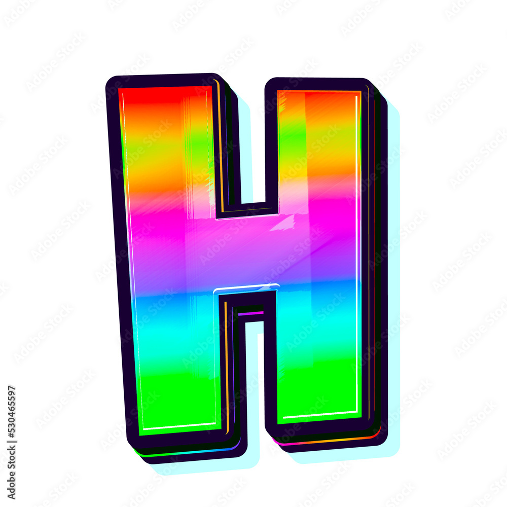 Jungle King alphabet rainbow font colorful alphabet ,h. design for ...