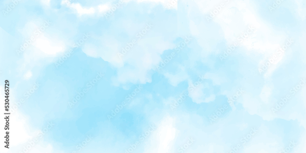 Blue sky with white clouds. Beautiful sky background and wallpaper. Clear day and good weather in the morning.