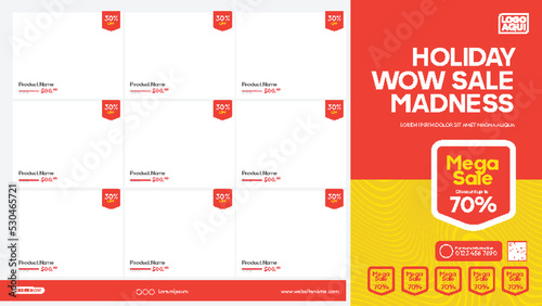 trendy modern layout banner for supermarket product catalog