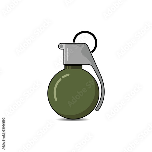 Isolated hand grenade vector art and graphics