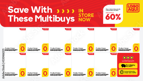 simple modern layout banner for supermarket product catalog