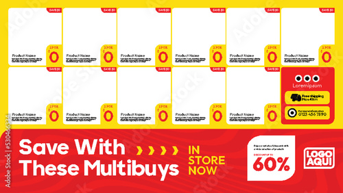 minimalist layout banner for supermarket product catalog