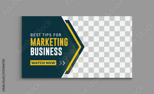 online business ideas video thumbnail. creative template design. modern graphics element. web banner ads
