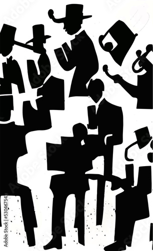 Jazz festival jazz music poster vector illustration