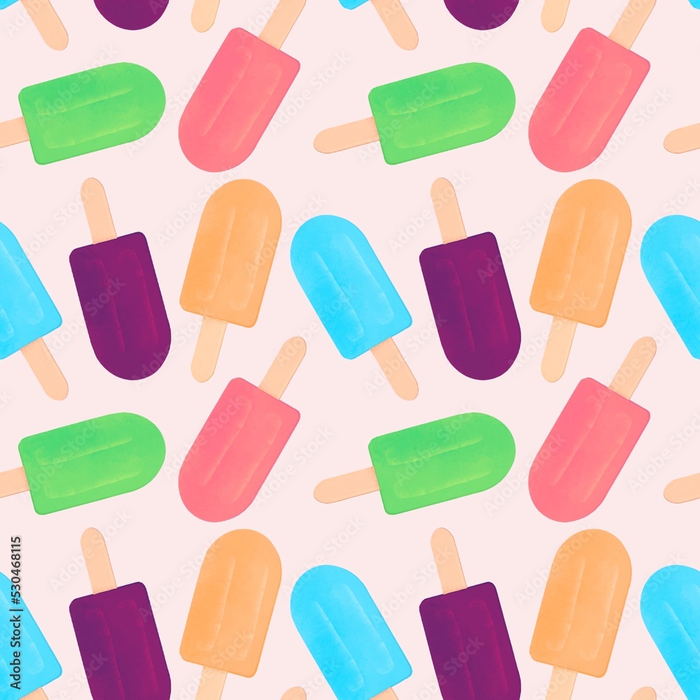 ice cream seamless pattern popsicles background ice cream seamless pattern popsicles background