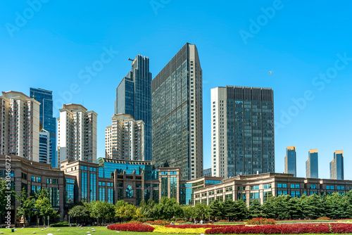 Modern urban architectural landscape of Qingdao  China