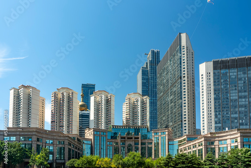 Modern urban architectural landscape of Qingdao  China