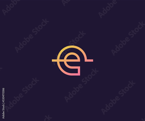 E, EE Letter Logo Vector Template Abstract Monogram Symbol