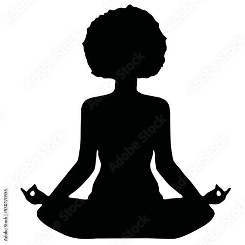 silhouette of a person meditating Afro Hairstyles