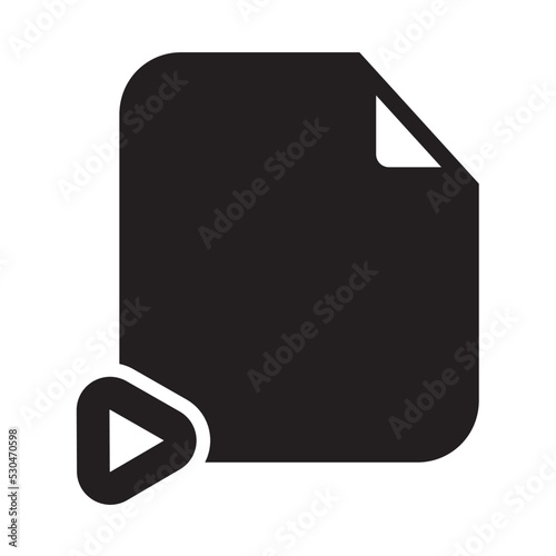 Media Files Icon Solid Style