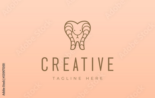 Cobra Dentist Dental Logo Design Template