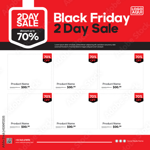 black friday promotion template for social media advertising needs