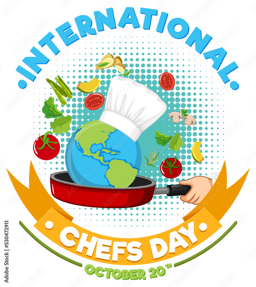 Fototapeta premium International Chef Day Poster Design