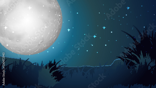 Thumbnail design with super moon night