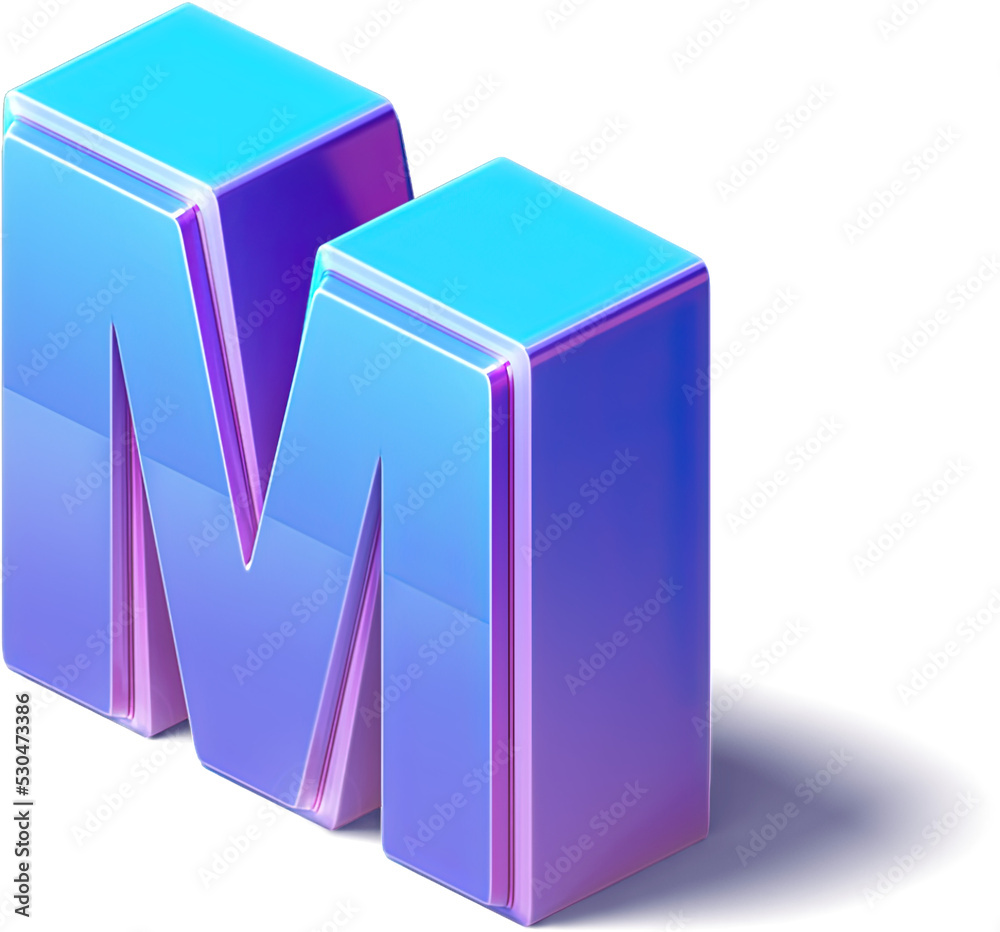Isometric 3D Letter M Isometric 3D Letter M