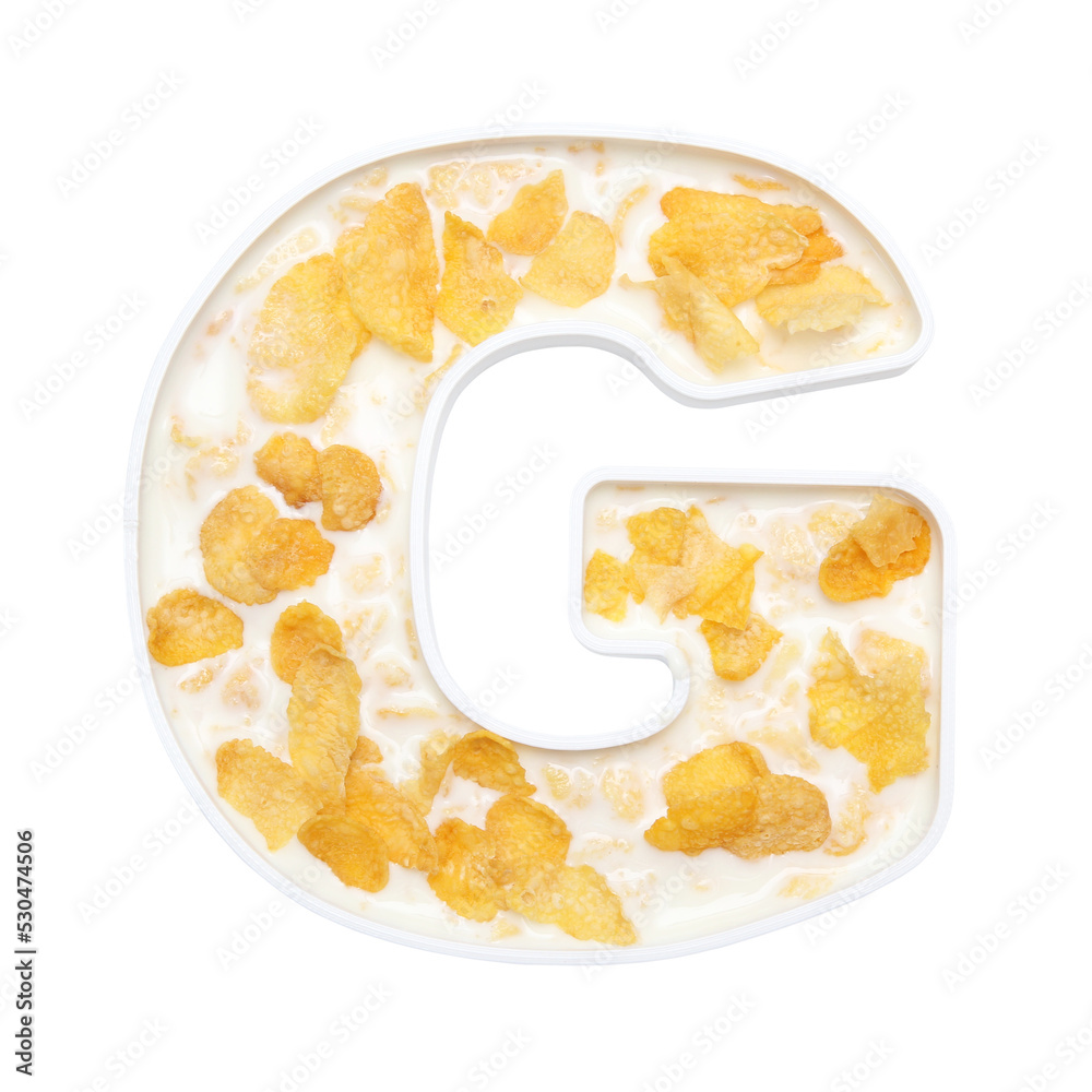 cornflakes cereal with milk in alphabet plate cornflakes cereal with milk in alphabet plate
