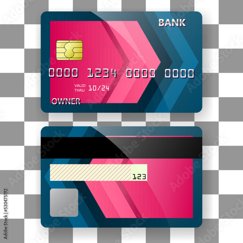 banking card template background blue art