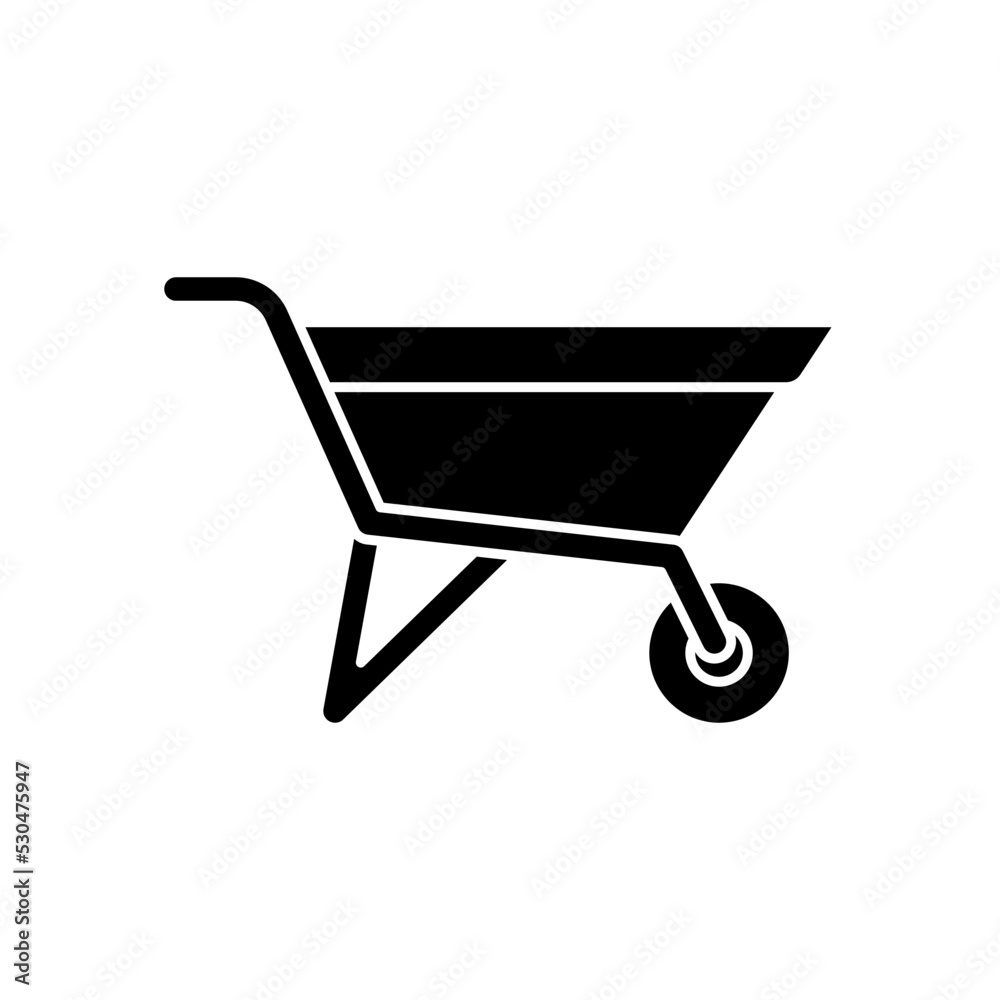 Wheelbarrow icon design template vector illustration Wheelbarrow icon design template vector illustration