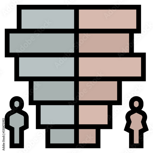 population pyramid icon