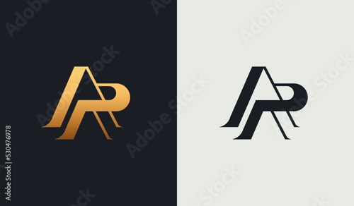 Initial AR RA A R Monogram Logo Template. Initial Based Letter Icon Logo