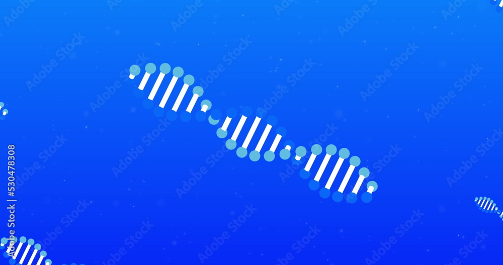 Image of DNA structures against blue background Image of DNA structures against blue background