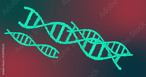 Image of DNA structures against multi color background