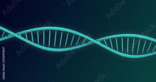 Image of DNA structure against blue background