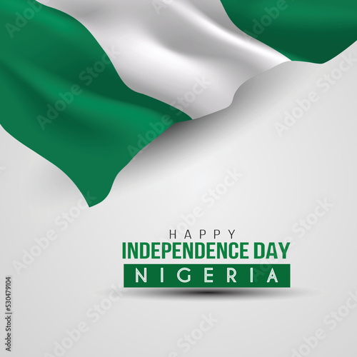 happy independence day Nigeria greetings. vector illustration design.