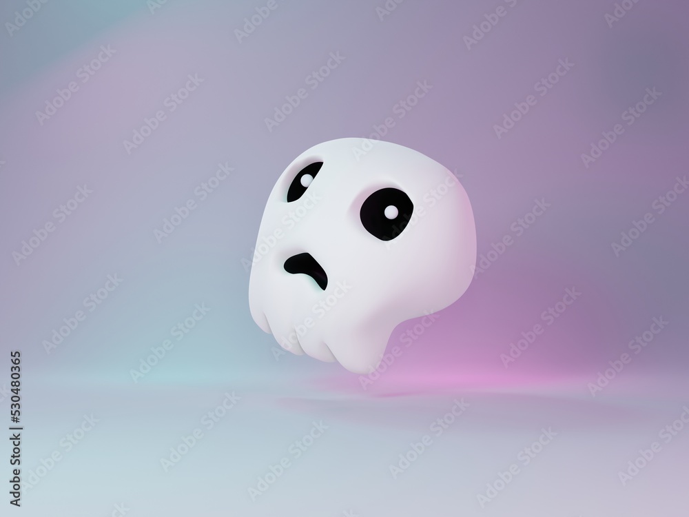 3d Render,Halloween White Skull Ghost Haunt with White Modern Design and neon light. Happy Halloween Day background with night scene and cute spooky design. Trick or Treat party celebrate. 3d Render,Halloween White Skull Ghost Haunt with White Modern Design and neon light. Happy Halloween Day background with night scene and cute spooky design. Trick or Treat party celebrate.