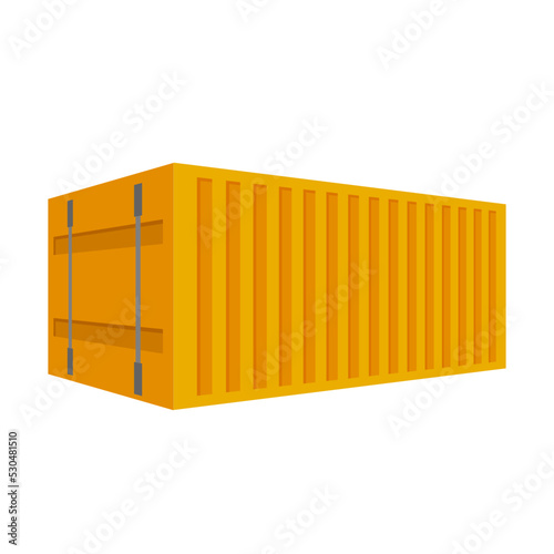 shipping container flat vector illustration logo icon clipart