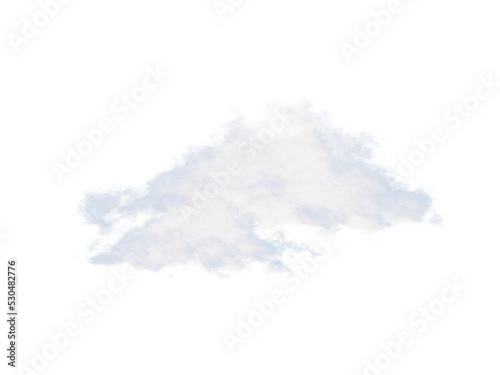 3d render white clouds isolate on transparent PNG background. white smoke render effect.