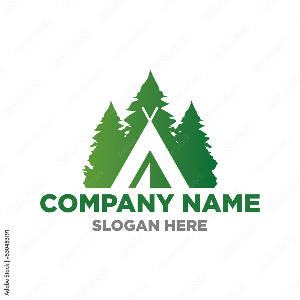 camping logo , adventure logo vector