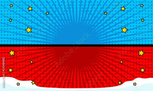 Comic cartoon versus background template