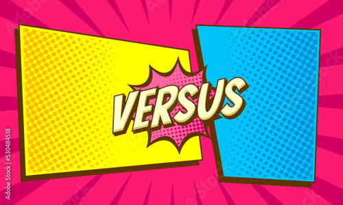 Comic cartoon versus background template