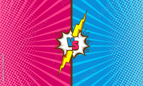 Comic cartoon versus background template