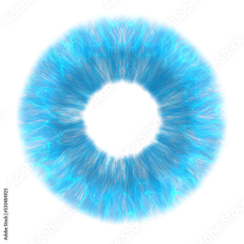 Isolated of blue human iris (3D Rendering)
