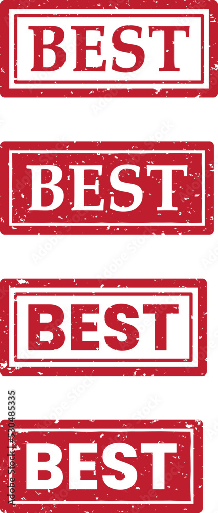 Illustration set of red stamps with the word Illustration set of red stamps with the word