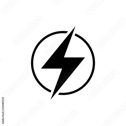 lightning thunder bolt icon vector design template