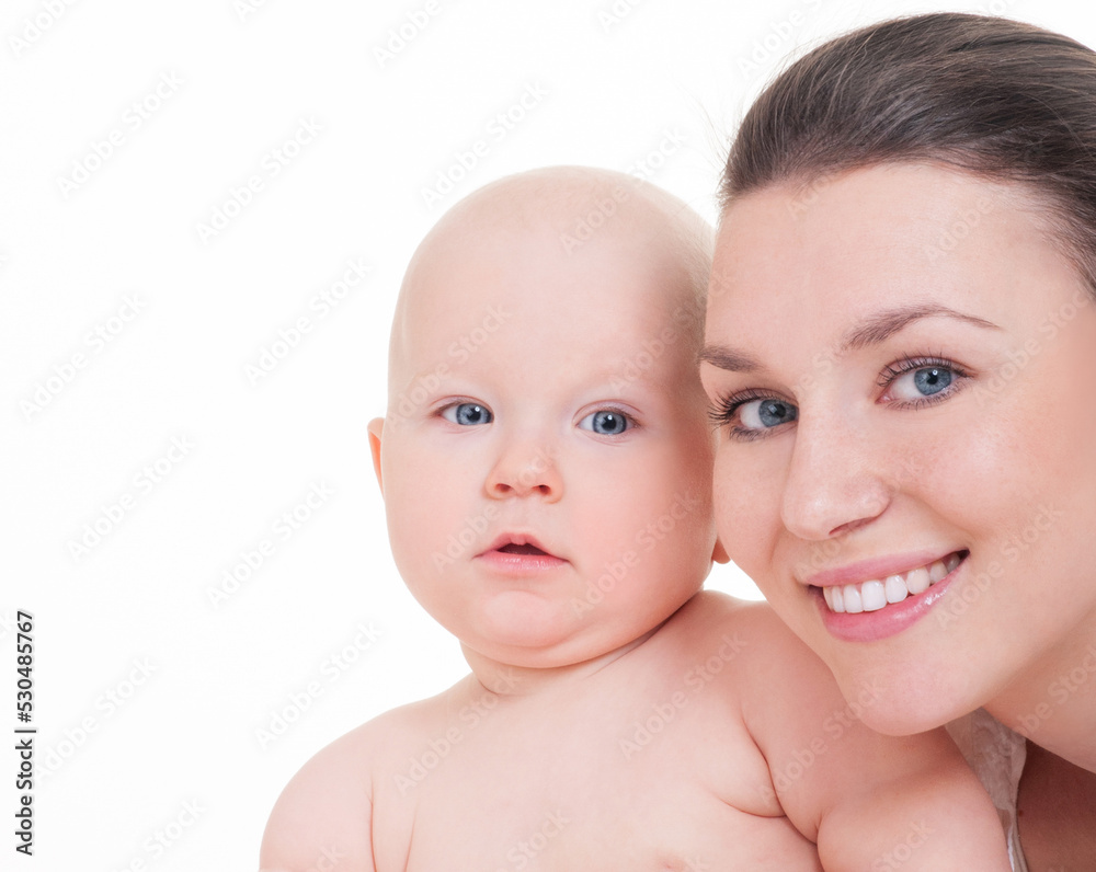 Mother and baby playing and smiling. Happy family. Mother and baby playing and smiling. Happy family.
