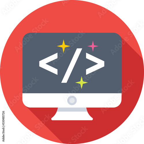 Coding Colored Vector Icon