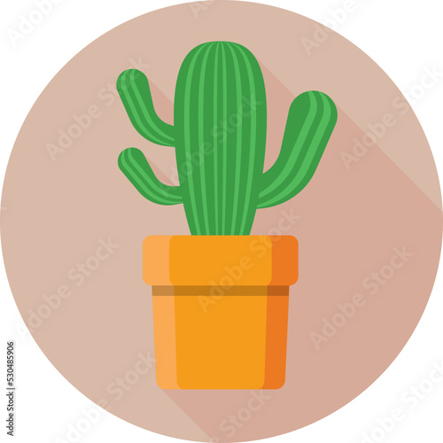 Cactus Colored Vector Icon 