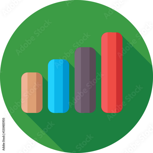 Bar Chart Colored Vector Icon