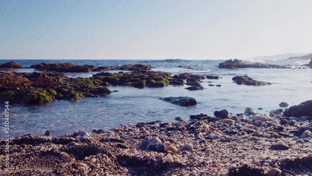 Calm and empty rocky beach Calm and empty rocky beach