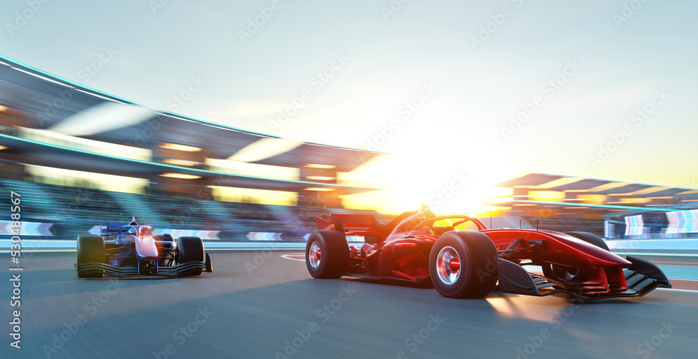 3d Rendering Sport Racing Car Fast Driving To Achieve The Champion 3d Rendering Sport Racing Car Fast Driving To Achieve The Champion