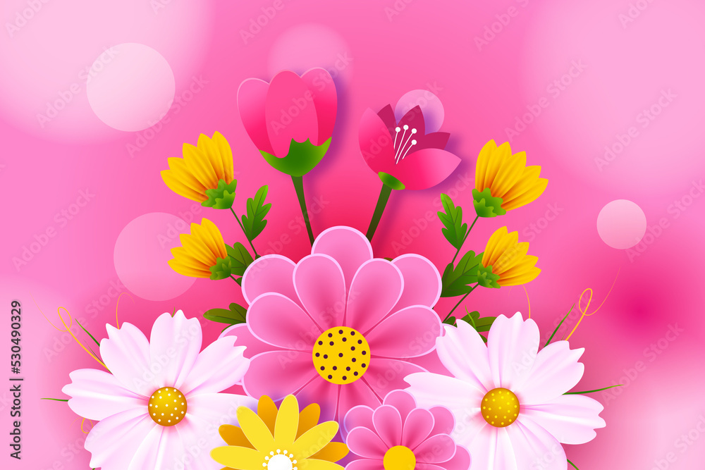 pink flowers background
